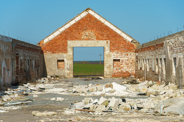 The ruins of a ruined building. A ruined distillery.