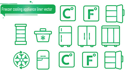 Freezer cooling appliance liner vector