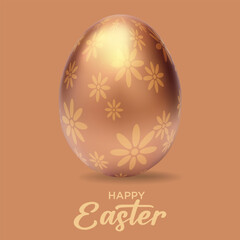 Easter egg. Vector gold Easter egg. Golden eggs vector illustration. Spring golden egg. Happy Easter golden egg. Golden Easter Eggs. Realistic eggs. Easter golden decoration. Happy Easter golden egg