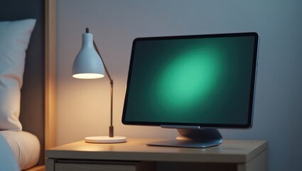 A computer on a table, 3D 