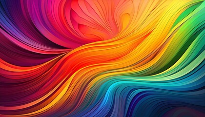 Obraz premium dynamic rainbow gradient art style generative ai