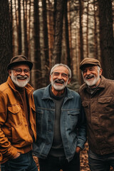 Fototapeta premium The Golden Years Redefined: Vibrant and Joyful Seniors Enjoying Nature’s Splendor