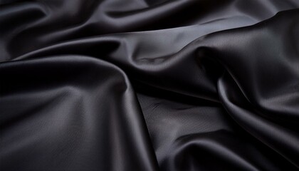 Fototapeta premium black silk fabric with waves