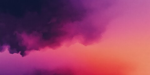 Fototapeta premium Sunset sky, vibrant gradient, pink to purple clouds, dreamy atmosphere, colorful horizon, twilight colors, atmospheric perspective, ethereal landscape, digital art, fantasy background, wispy clouds, s