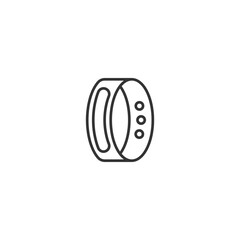 Modern smartwatch outline icon - minimalist wearable technology design