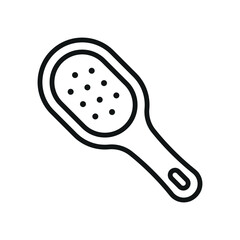 Hairbrush make up beauty icon vector basic design