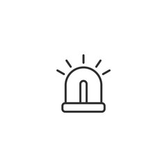 Minimalist emergency alarm icon with flashing light signals