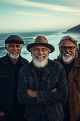 Fototapeta premium Laughter in the Outdoors: Seniors Redefining Aging