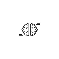 Minimalist brain symbolizing speed and innovation