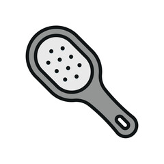 Hairbrush make up beauty icon vector basic design