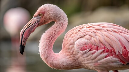 Close-up of pink flamingo bird