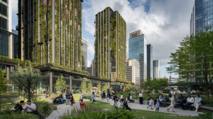  Generative, Ai, tehnology  downtown city downtown