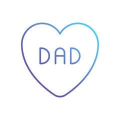 Dad Love vector icon