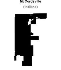 McCordsville (Indiana) blank outline map