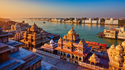 Fototapeta premium Amazing Varanasi India, sunny day