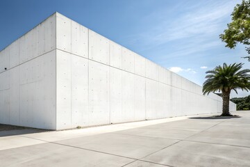 Obraz premium White concrete wall as a background.