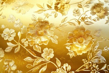 Radiant Gold Foil. Luminous Textured Background for Decorative Elements and Elegant Design