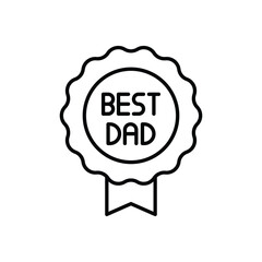 Best Dad vector icon