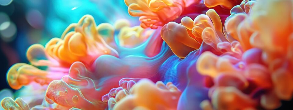 Vibrant coral reefs host diverse underwater life showcasing branching and bulbous formations in tropical colors