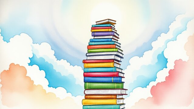 A stack of books sitting on top of each other Book Giving Day