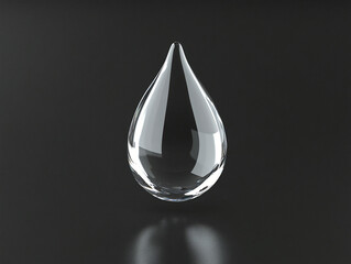 Extreme Close Up of a Single Water Droplet Capturing Pure Clarity and Refraction