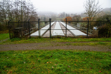 view of the  River Severn pipe bridge, near Bewdley.