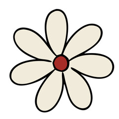summer flower illustration flat design