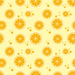 Background with lemons. Juicy yellow lemons. Vector lemons. Fresh fruit. Citrus. Textile sample. Sliced lemon. Seamless pattern with lemons.