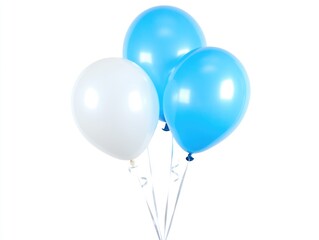 Bright Blue and White Balloons for Joyful Celebrations and Festive Decorations