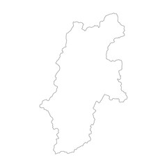 Obraz premium Nagano prefecture blank outline map