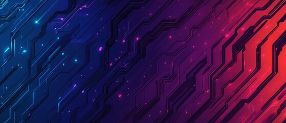 Fototapeta premium A vibrant abstract background featuring dynamic lines and patterns, evoking a sense of technology and modernity. Ideal for digital designs and tech-related projects.