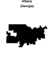 Albany (Georgia) blank outline map