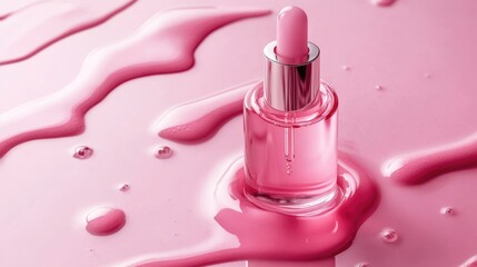 Luminous Pink Collagen Essence Bubbles for Glowing Skin: A Cosmetic Dream