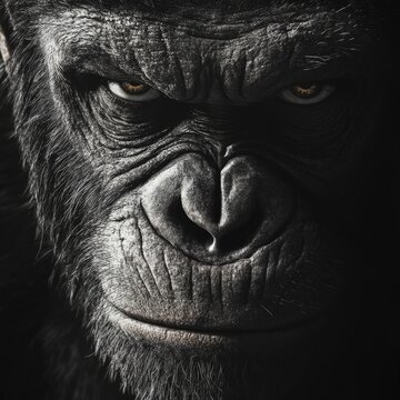 Epic Cinematic Artwork: Journey Through the Realm of Intelligent Apes in a Daring Motion Picture Poster