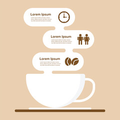 Illustration of Coffee Business.Design Ideas and Concepts of Creative Thinking. Hang Out with Friends and Spend Time