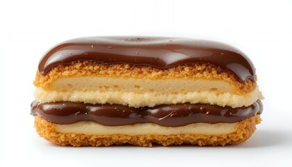 Decadent Chocolate &Atilde;&permil;clair: Rich Glaze, Creamy Filling, Sweet Pastry