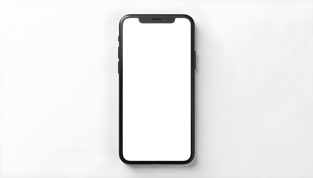 An Instagram story template mockup on a modern smartphone blank white screen