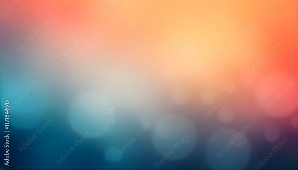 Aufkleber A grainy gradient background in teal red and blue tones, featuring a soft glowing noise text