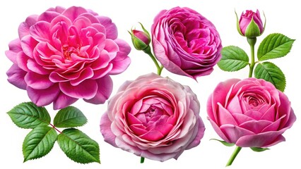 Breathtaking pink roses, common and Princess Alexandra varieties, showcased in exquisite high-resolution photography.