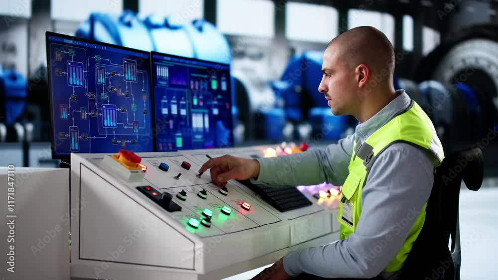 Aufkleber power and gas plant using ai scada system