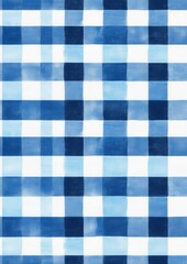 Blue gingham pattern design for spring decor and textiles