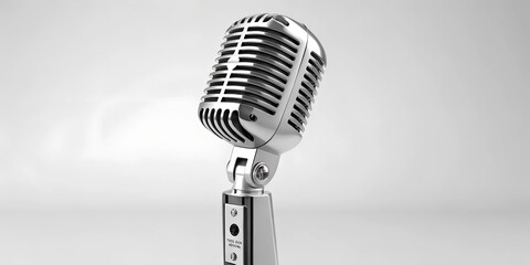 Fototapeta premium classic silver microphone 
