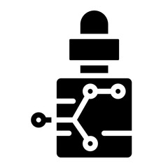 A clear dropper bottle containing liquid skincare serum icon