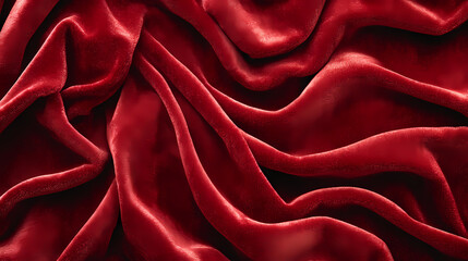 Obraz premium Red velvet texture: a rich, deep red background with a subtle velvet texture, perfect for adding a touch of luxury and warmth to your designs. Velveted. Illustration