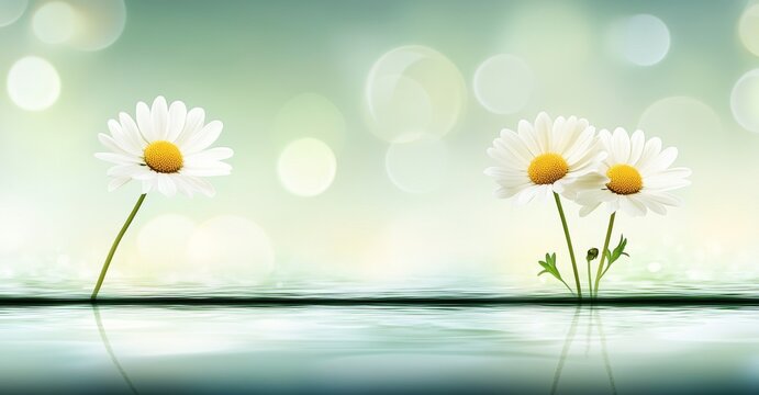 Le d&eacute;veloppement d'une p&acirc;querette depuis sa croissance jusqu'&agrave; son &eacute;volution en fleur au printemps, en suivant son cycle de vie, avec un fond vert naturel