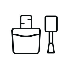 Nail polish bottle beauty make up icon vector basic design