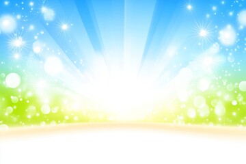 Obraz premium Earth Day concept background: A blurry, dreamy bokeh light with an abstract green natural landscape