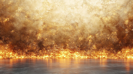 Elegant luxury golden Venetian plaster wall background with subtle texture and metallic sheen evoking sophistication timeless beauty opulence and a sense of refined artistry and exclusivity

