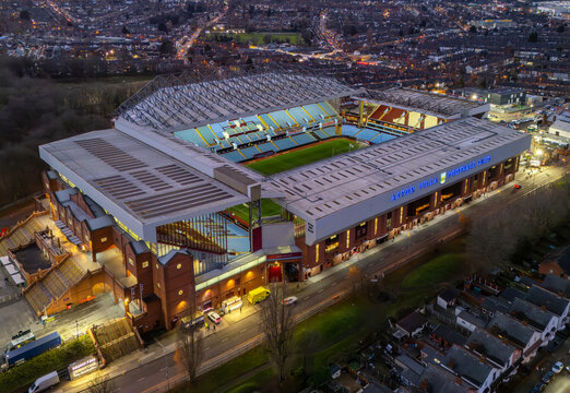 Aston Villa, Birmingham, United Kingdom. 12.30.2024 Aerial Image of Villa Park the home of Aston Villa Football Club. 30th Dec 2024
