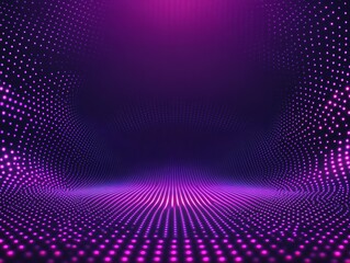 Abstract Purple Light Dots Curve Background